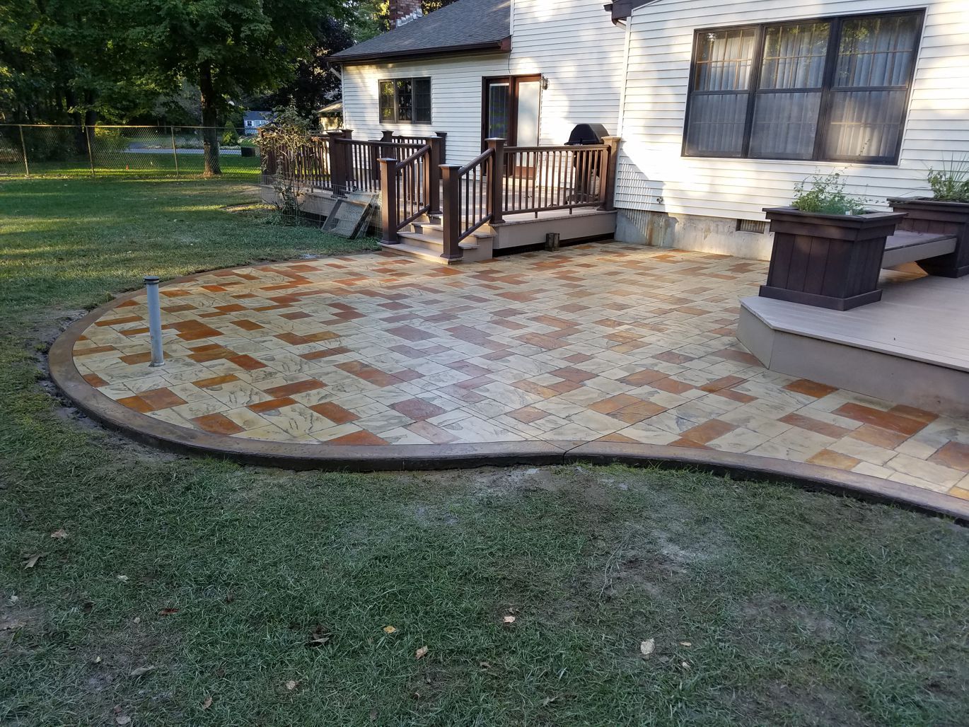 Hoffman Stamped Concrete Acid Stained Patio