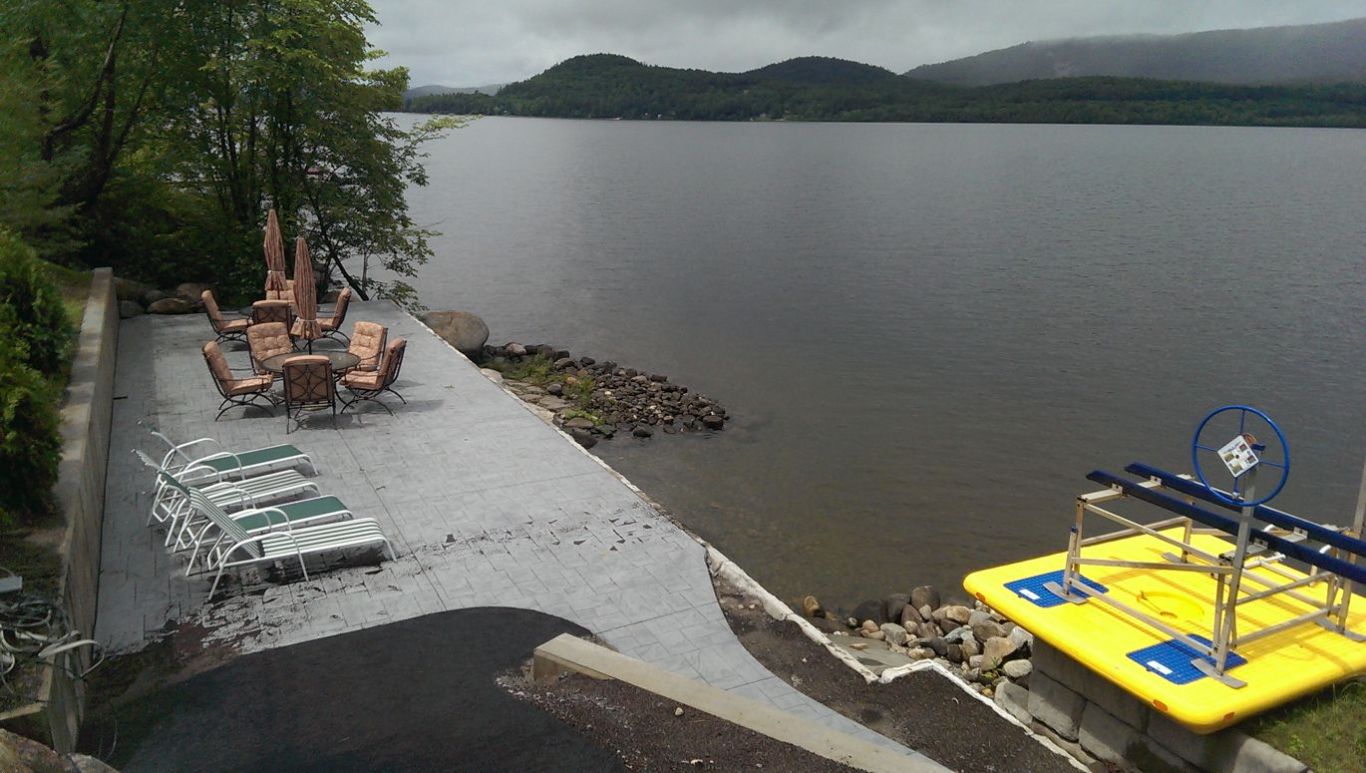 Hoffman Stamped Concrete Schroon Lake Dock, Patio